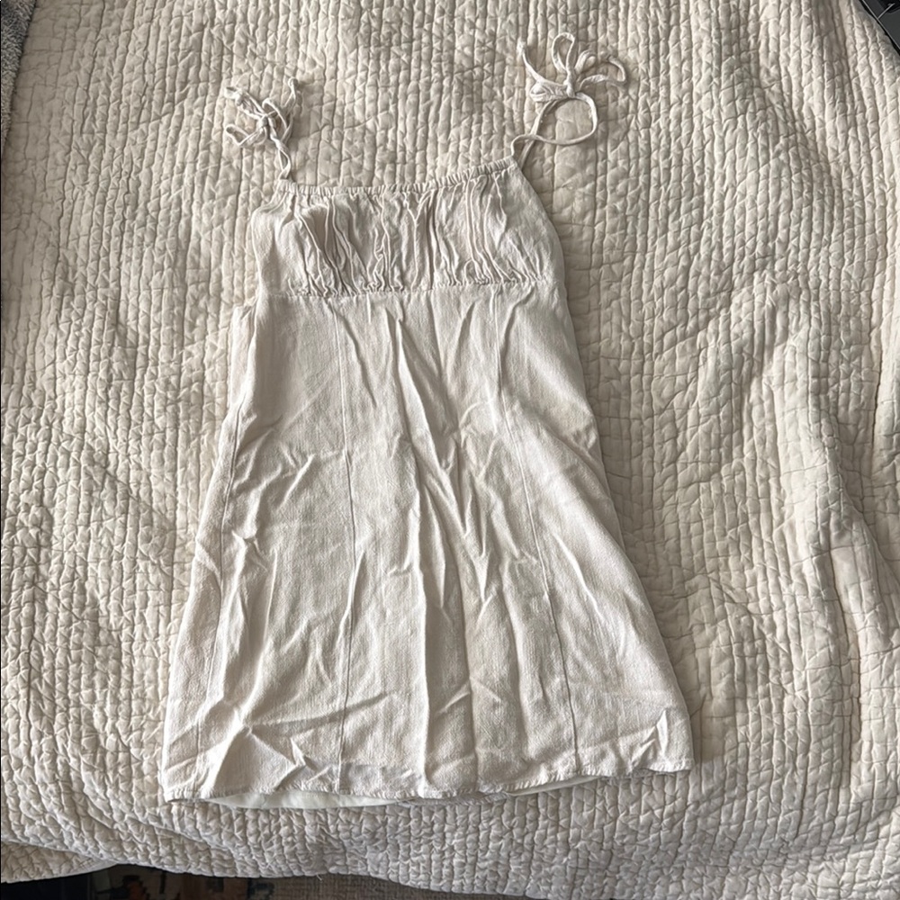 Linen Dress with Low Back